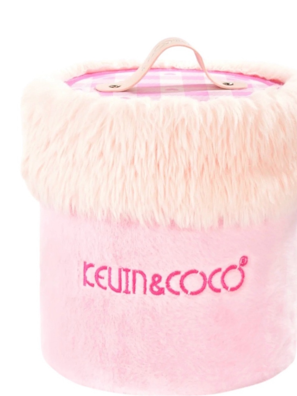 Kevin & Coco Pink Faux-Fur Makeup Bag